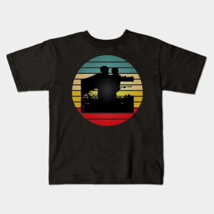 Best Fathers Day Gift | Scenery Father And Child | 父の日 Kids T-Shirt